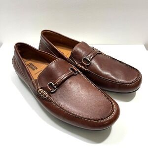 Johnston & Murphy Buckle Drivers Mahogany Full Grain Men's Shoes Brown US‎ 12M